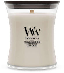 WoodWick WoodWick® Tonka & Almond Milk közepes üveggyertya 275 g