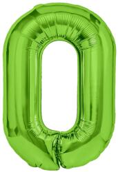 PartyPal Fólia lufi 0-ás szám Zöld 100cm