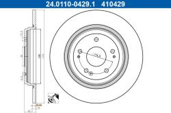 ATE Disc frana ATE 24.0110-0429.1 (24.0110-0429.1)
