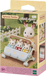 EPOCH Sylvanian Families - Carucior pentru iepurasi tripleti (SF5533) Figurina