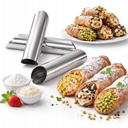 Alma Cukrászati Formák Fém Keksz Csövek Cannoli Típusú Sütemények Krémmel (CIASTKA CANNOLI FOREMKI ALMA)