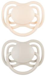 Canpol Силиконови залъгалки Canpol - Nude, за момичета, 6-18 м, 2 броя (23/229_cre) - baby