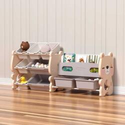 Feelkids Комбиниран скрин за играчки и книги Feelkids - Розово мече (FQ-SN-QD013-P)