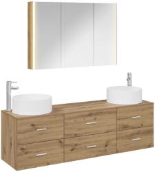 vidaXL Комплект мебели за баня 4 бр. Дъб артизан 49, 5 x 44, 5 x 65, 5 см (3407070)