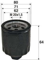 Valeo Filtru ulei VALEO LOG. /SAND. /DUSTER 1.5 (E5) 586003 (586003)