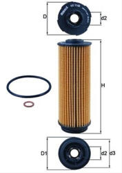 MAHLE Filtru ulei MAHLE OX1146D (OX1146D)