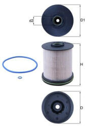 MAHLE Filtru combustibil MAHLE KX491/1D (KX491/1D)