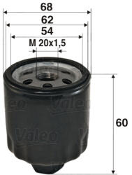 Valeo Filtru ulei VALEO LOG. /SAND. 1.2 16V 586011 (586011)