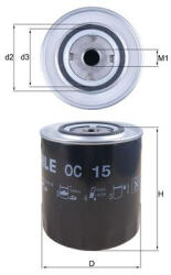 MAHLE Filtru ulei MAHLE OC15 (OC15)
