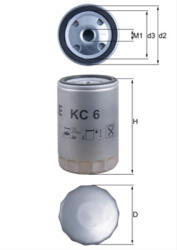 MAHLE Filtru combustibil KNECHT KC6 (KC6)