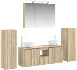 vidaXL Комплект мебели за баня 6 бр. Дъб сонома (3407145)