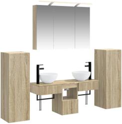 vidaXL Комплект мебели за баня 6 бр. Дъб сонома (3407113)