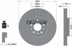 TEXTAR Disc frana TEXTAR 92304803 (92304803)