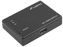 Lanberg Video Splitter 3x Hdmi Fekete + Micro Usb Port + Távvezérlő (swv-hdmi-0003)