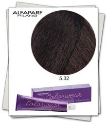 ALFAPARF Milano - Vopsea Fara Amoniac Alfaparf Milano Color Wear Vopsea permanenta 60 ml 5.32 Castano Chiaro Dorato Irise
