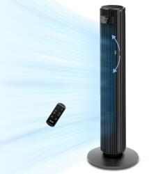 Levoit Resigilat! Ventilator turn Levoit, 107, 6cm, 12 viteze, 4 moduri de funcționare, foarte silențios, telecomandă, negru (LTFF422KEUR-RES)