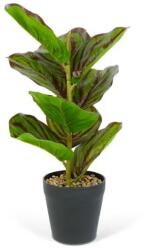 Vog und Arths Decorațiune artificială - frunză de zebra - verde/negru - 34 x 9 cm (11896B)