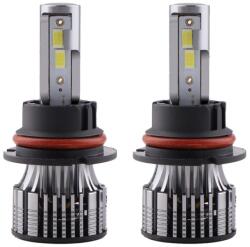 Techstar Set 2 LED-Uri Auto Techstar® V8, 9007, 120W, 12-24V, 15000 Lumeni, 6000K, Unghi Fascicul 360°, CSP 3570, Canbus, Radiator Aluminiu, Racire Cooling Tech, Argintiu (SKU2926)