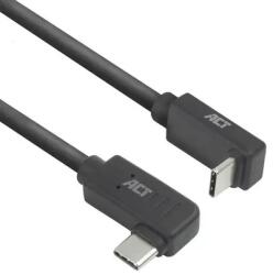 ACT Кабел USB-C - USB-C, 10Gbps, 60W, 1 m, конектори 90° left/right, up/down angled (AC7481)