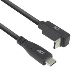 ACT Кабел USB-C - USB-C, 10Gbps, 60W, 1 м, конектори - 1 x прав и 1 x на 90° up/down angled (AC7471)