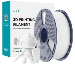 Sunlu Filament 3D Sunlu PLA+ 1.23g/cmp Alb (PLA+ W)