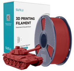 Sunlu Filament 3D Sunlu PLA+ de Mare Viteza 1.23g/cmp Rosu (PLA+ H-S R)