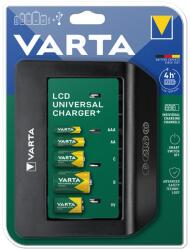 VARTA LCD Universal Charger+ akkutöltő (AA/AAA/C/D/9V elem kompatibilis, led kijelző, fekete) (57688101401)