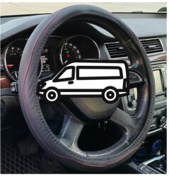 Autolife Műbõr kormányvédõ, 42cm, fekete-piros, 2395-42