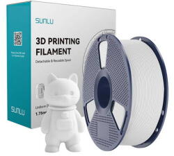 Sunlu Filament 3D Sunlu PLA Mat 1.3g/cmp Alb (PLA M W)