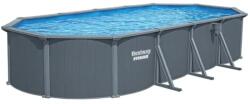 Bestway Piscina Supraterana Bestway Hydrium 561CW Ovala 7.32 x 3.66 x 1.32M Pompa cu Filtru Scara Prelata Gri (6941607394427)