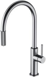 Omnires Baterie de bucatarie Omnires SWITCH, cu gura de scurgere extensibilă și sistem de filtrare a apei, nichel periat (SW9059-FD1NI)