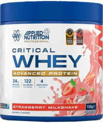 Applied Nutrition Critical Whey Protein 132 g, milkshake de căpșuni