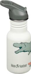 Klean Kanteen Kid Classic Narrow 12oz (w/Flip Seal Sport Cap) gyerek kulacs fehér/zöld