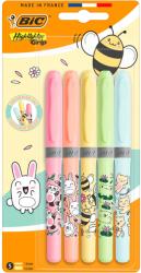 BIC Kawaii Special Edition kiemelő, közepesen ferde hegyű, pasztell színek, 5 db-os blisztercsomag