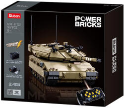 Sluban Power Bricks - Merkava MK4 távirányítós harckocsi építőjáték készlet