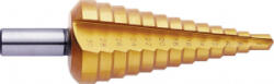 Exact HSS Fokozatfúró 6 - 30 mm TiN Teljes hossz 98 mm 3 oldalú szár 1 db (5348) (5348)