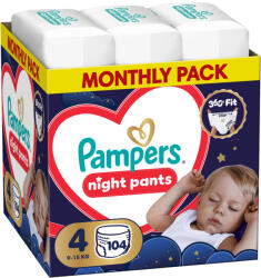 Pampers Scutece - chiloțel Pampers - Night Pants, mărimea 4, 9-15 kg, 104 buc (1100051090)