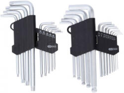 KS TOOLS TX Hajlított csavarhúzó készlet 1.27 mm, 1.5 mm, 2 mm, 2.5 mm, 3 mm, 3.5 mm, 4 mm, 4.5 mm, 5 mm, 6 mm, 7 mm, 8 mm, 10 mm T 10, T 15, T (151.4000)
