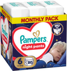 Pampers Scutece - chiloțel Pampers - Night Pants, mărimea 6, 13-19 kg, 80 buc (1100051092)