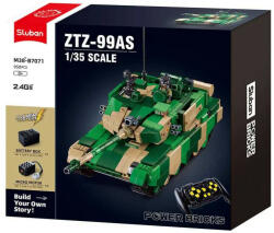 Sluban Power Bricks - ZTZ-99AS távirányítós harckocsi építőjáték készlet