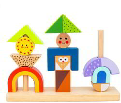 Tooky Toy Fa Montessori építőjáték - Kirándulás nappal és éjjel (TH376)