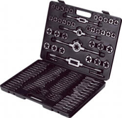 TOOLCRAFT edzett ötvözött acél, Wolframacél Menetfúró- és vágó készlet DIN 2181 1 készlet (TO-9913164) (TO-9913164)