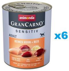 Animonda GranCarno Sensitiv Pure Chicken&Rice Csirke rizzsel érzékeny felnőtt kutyáknak 6x800 g