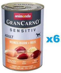 Animonda GranCarno Sensitiv Pure Chicken&Rice Csirke rizzsel érzékeny felnőtt kutyáknak 6x400 g