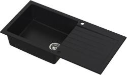 Ruvetti Pineko 160 Long gránit mosogató 100x50 cm fekete 3001PN_BC160L-W (3001PNBC160LW)