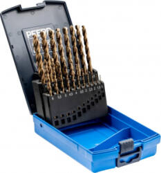 Pferd SET SPB DIN 338 HSSE N 1-10 INOX 19 Fém spirálfúró készlet 19 részes 1 mm, 1.5 mm, 2 mm, 2.5 mm, 3 mm, 3.5 mm, 4 mm, 4.5 mm, 5 mm, (25203703)