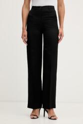 Sisley pantaloni straight pentru femei, cu amestec de in PPY2-SPD14J_99X (4JFDLF08X)