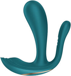Satisfyer Top Secret+ - vibrator purtabil cu 3 brațe (verde) (4061504083629) Vibrator