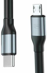 3mk Protection Cablu Date si Incarcare 3mk Hyper N-SERIES, USB-C la Micro USB, 1m, 5V/2.4A, 10W (Negru)