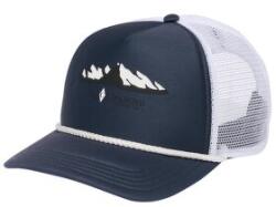 Black Diamond Flat Bill Trucker Hat Capac Charcoal-White Mountainscape
